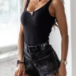 Szorty jeansowe Rock Guns czarne