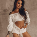 Krótkie spodenki szorty London Look białe