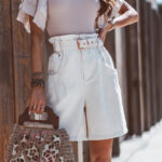 Spodenki jeansowe Sikreti beżowe