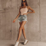 Body z wycięciami Frilly Look j.beżowe