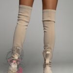 -wyprzedane-Kozaki z elastyczną cholewką Rock Movie beżowe