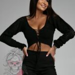 Bluzka ażurowa Flow czarna