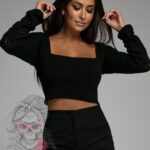 Bluzka ażurowa Flow czarna