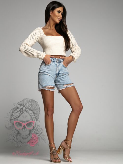 Bluzka ażurowa Flow beżowa