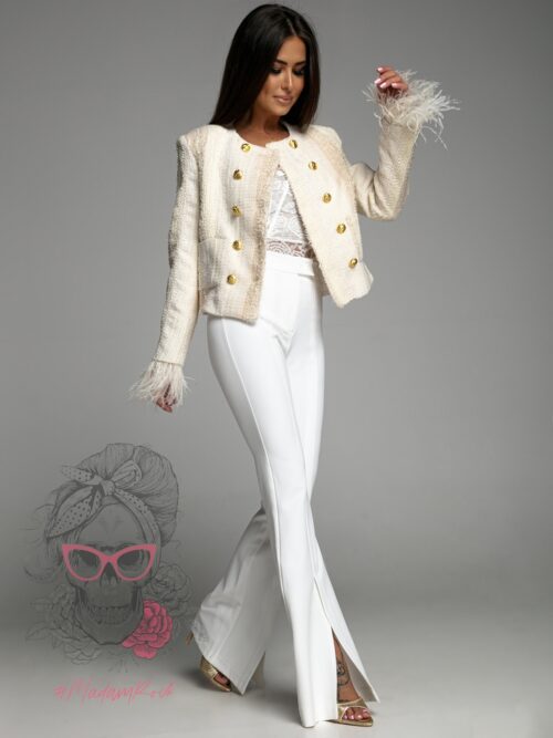 Żakiet premium żakardowy Parisio kremowy