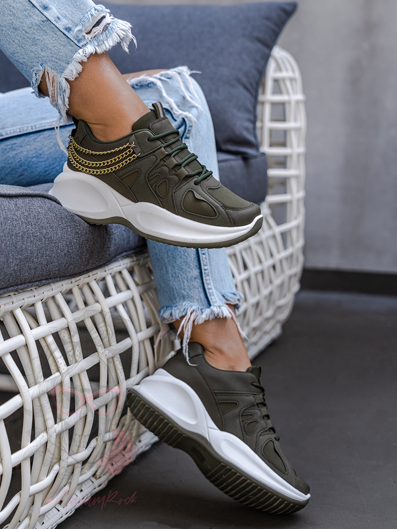 Buty sportowe Madam Guessi khaki