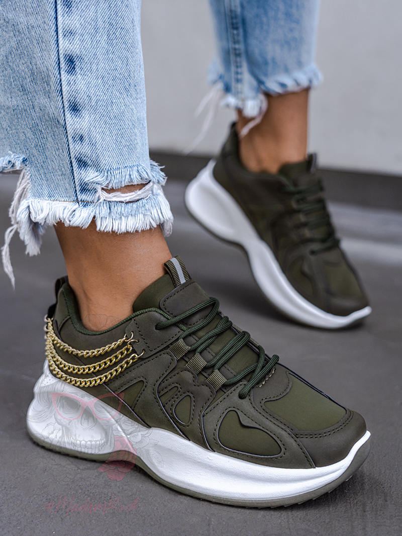 Buty sportowe Madam Guessi khaki