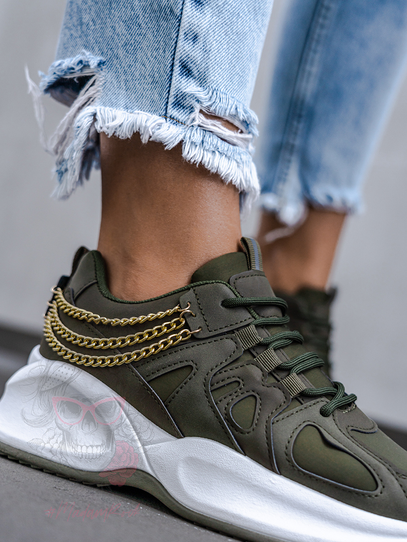 Buty sportowe Madam Guessi khaki