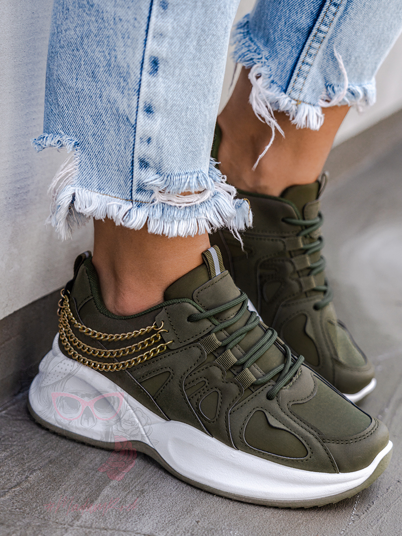 Buty sportowe Madam Guessi khaki