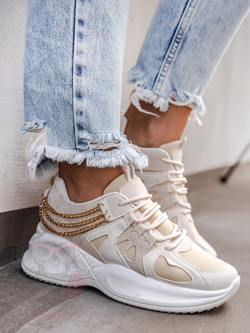 Buty sportowe Madam Guessi beżowe