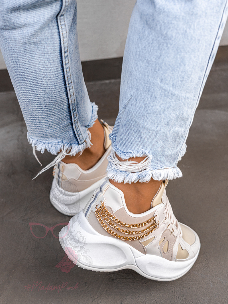 Buty sportowe Madam Guessi beżowe