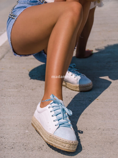 Espadryle trampeczki Madam Pastiso błękitne