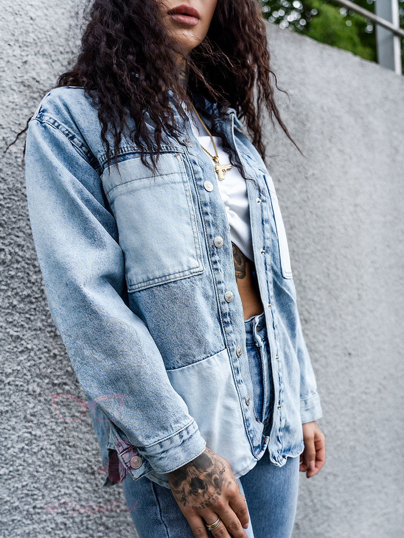 Koszula jeansowa Twince Colors niebieska