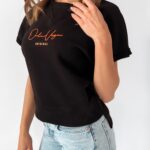 Bluza bawełniana Pink Ola Voga czarna