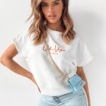 Bluza bawełniana Pink Ola Voga ecru