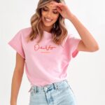Bluza bawełniana Pink Ola Voga pudrowa
