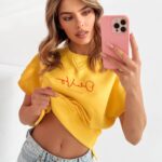 Bluza bawełniana Pink Ola Voga żółta