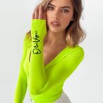 Bluzka logowana Ola Voga Nola limonkowy