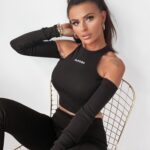 Bluzka prążkowana Miss O'la Voga czarna