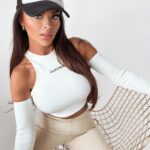 Bluzka prążkowana Miss O'la Voga ecru