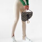 Spodnie z wysokim stanem Elegance Ola Voga j.beżowe