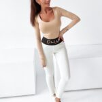 Legginsy modelujące Gold Logo Ola Voga ecru