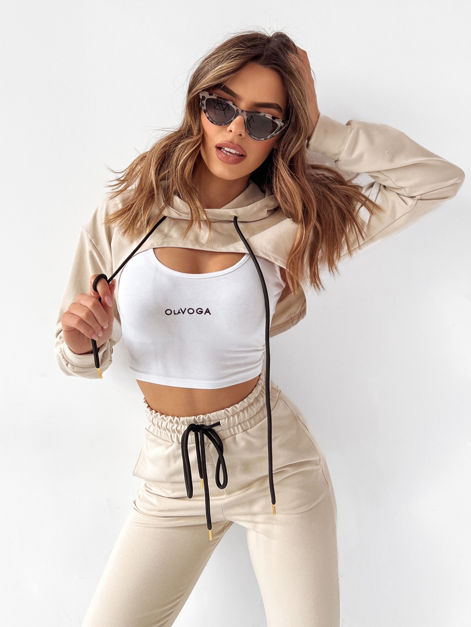 Komplet bawełniany Alex Ola Voga beżowy