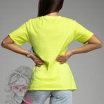 T-shirt bawełniany Kers neonowy żółty