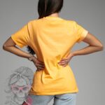 T-shirt bawełniany Vintage pomarańczowy