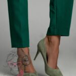 Czółenka Nelson oliwkowe