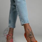 Czółenka Nelson pomarańczowe