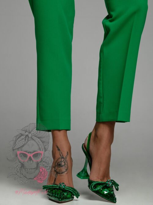 Czółenka transparentne Madam Slammer zielone