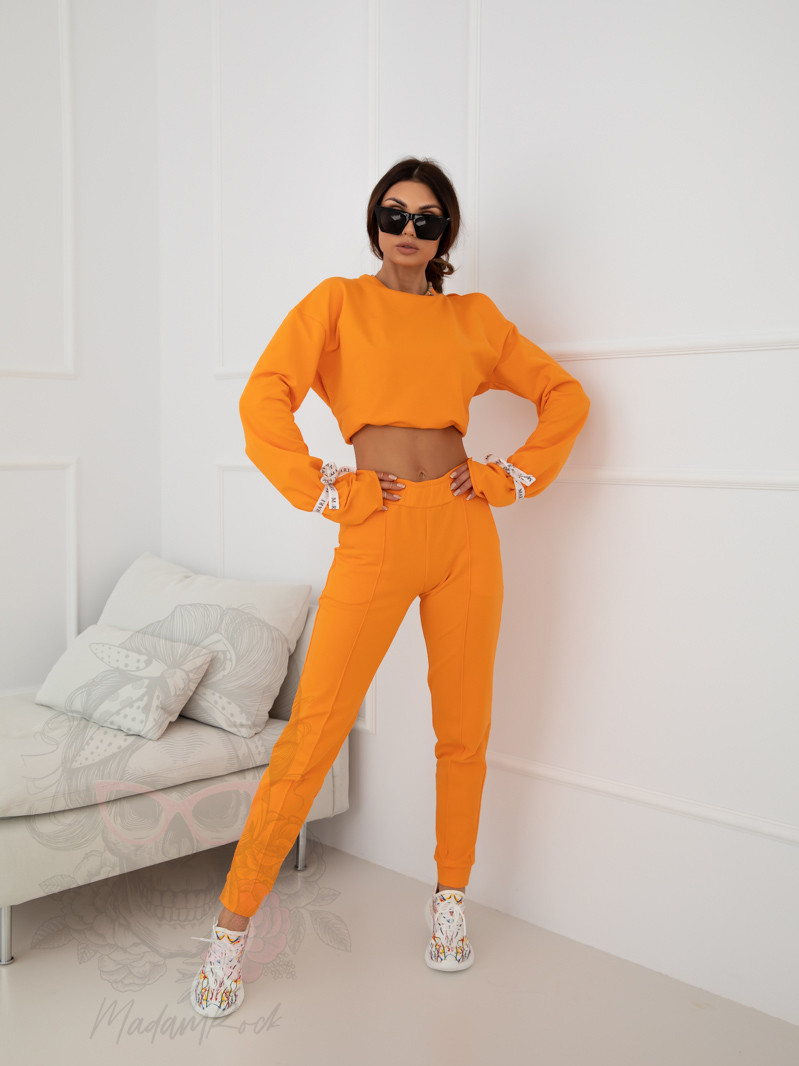 Komplet bawełniany SoftMari pomarańczowy