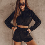 Komplet welurowy Velvet Style czarny