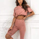 Komplet sportowy Organic Cotton brudny róż