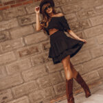 Komplet z rozcięciami Summer Girls czarny