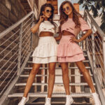 Komplet z rozcięciami Ola Voga Summer Girls różowy