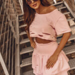 Komplet z rozcięciami Ola Voga Summer Girls różowy