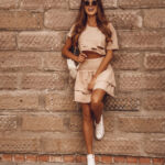 Komplet z rozcięciami Ola Voga Summer Girls beżowy