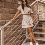 Komplet z rozcięciami Ola Voga Summer Girls szary