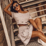 Komplet z rozcięciami Ola Voga Summer Girls szary