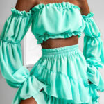 Komplet szyfonowy NB Lazurro miętowy