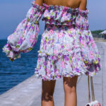 Zwiewny komplet szyfonowy NB Flora w kwiaty