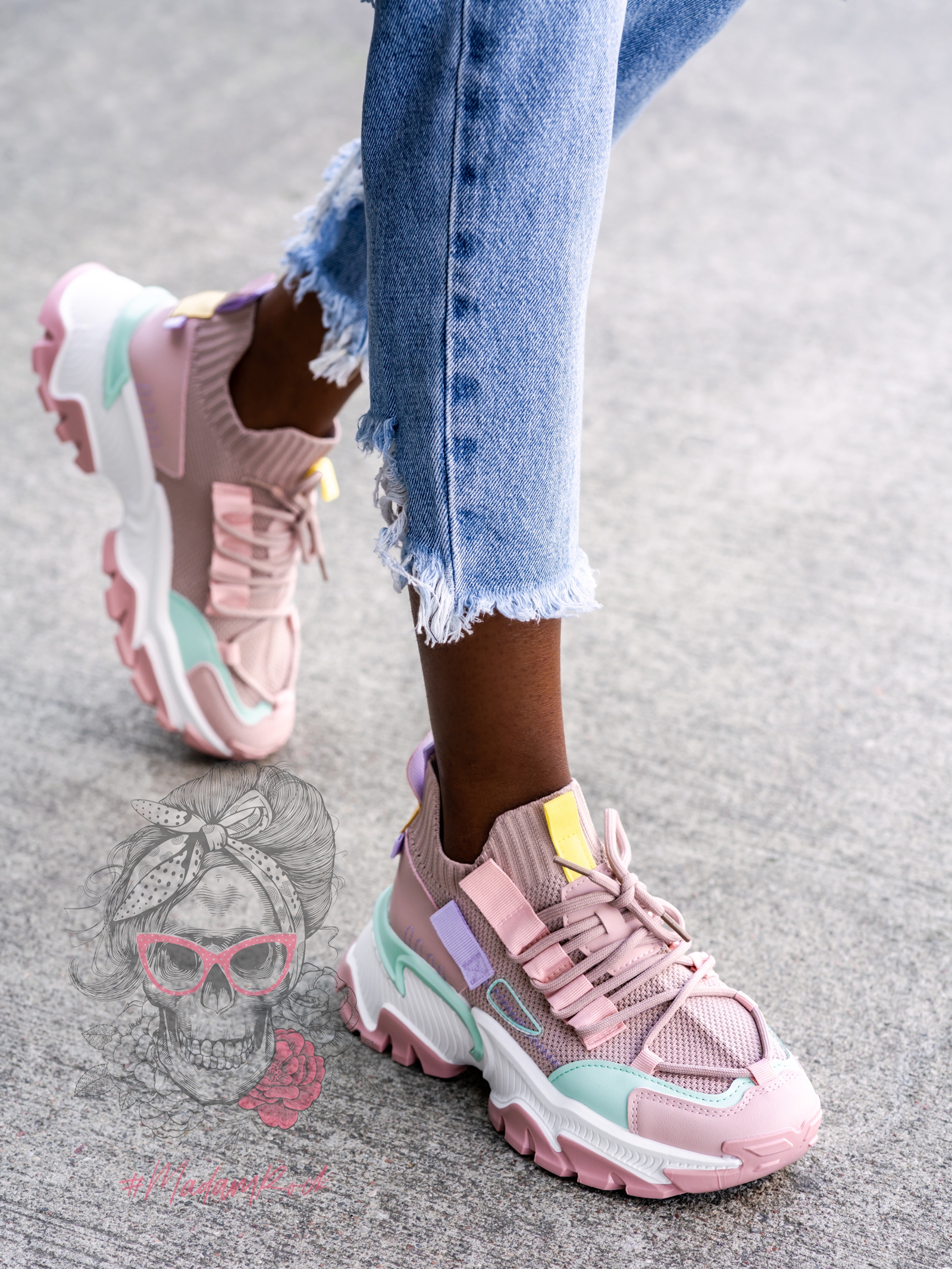 Buty sportowe Madam Runns III pudrowe