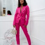 Komplet marynarka i spodnie Gracje fuksja