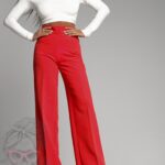 Spodnie eleganckie Mefeto czerwone