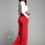 Spodnie eleganckie Mefeto czerwone