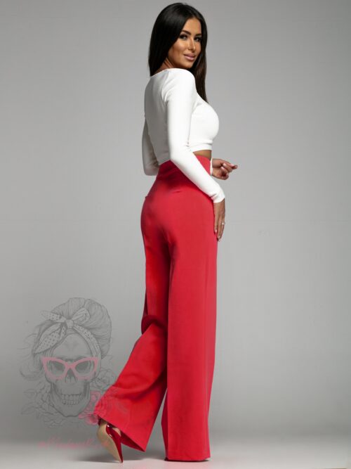 Spodnie eleganckie Mefeto czerwone