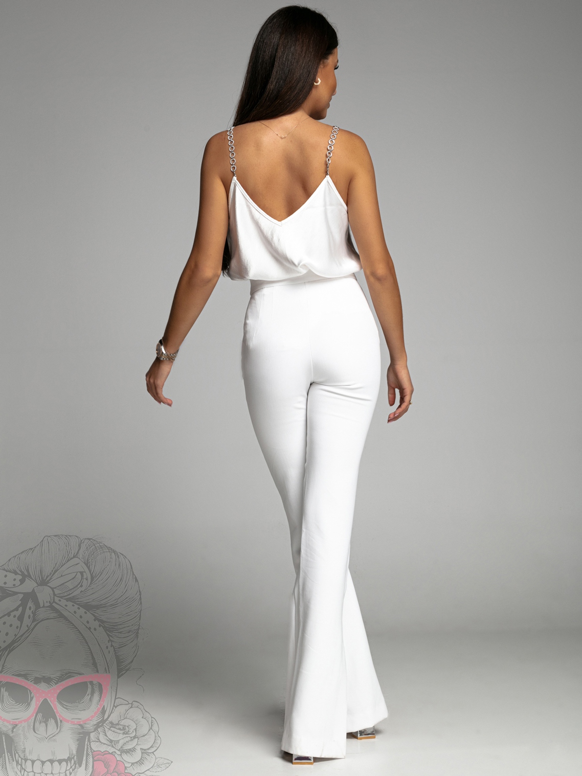 Top na ramiączka Pelabo biały