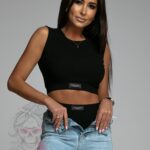 Komplet bawełniany top figi Pause Tuse czarny